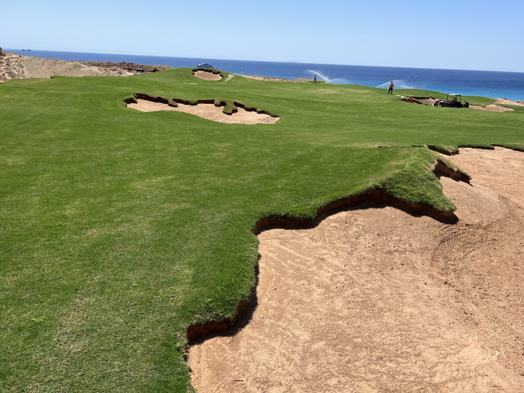 Championship golf course by the coast
